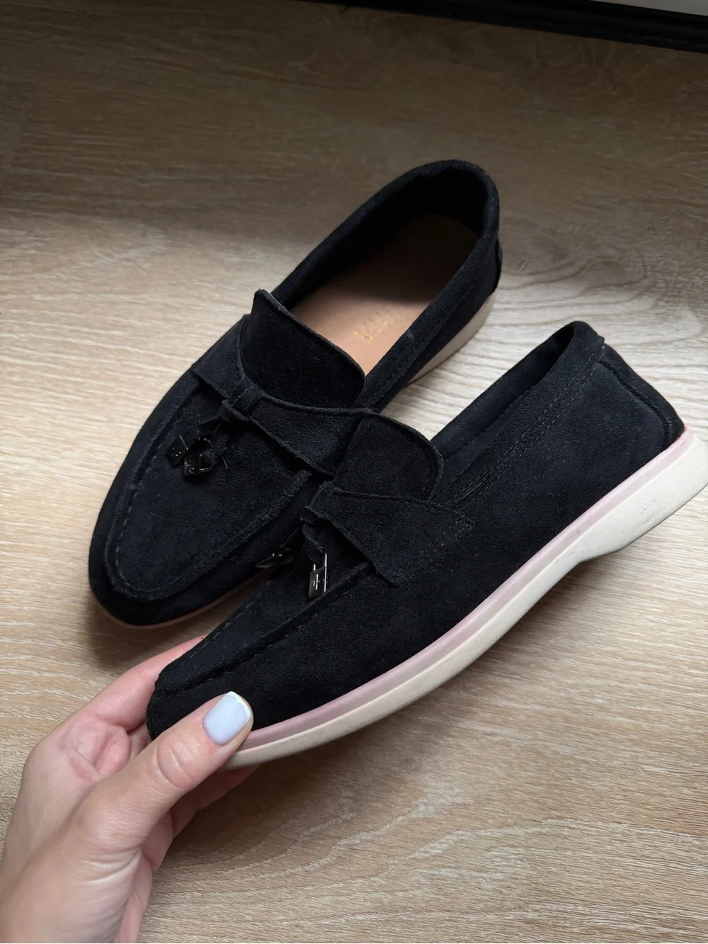 Black Suede Slip-On Loafer